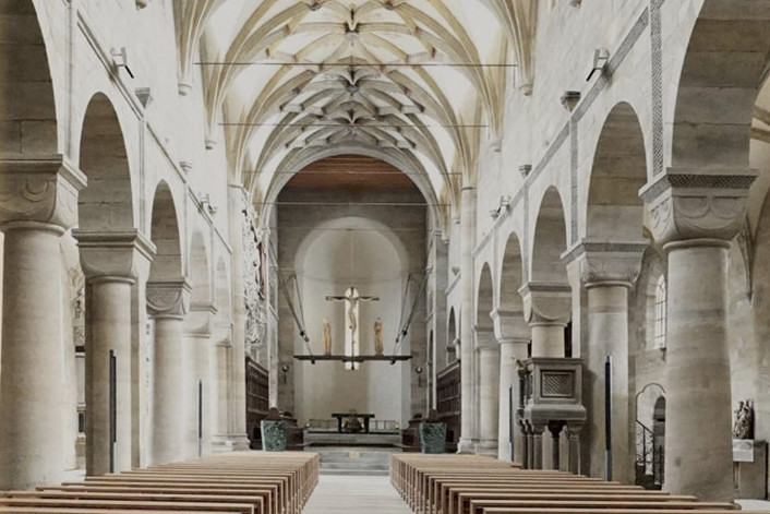 Romanisches Mittelschiff, Weihe 1164, Seckau, Stiftskirche Mariä Himmelfahrt