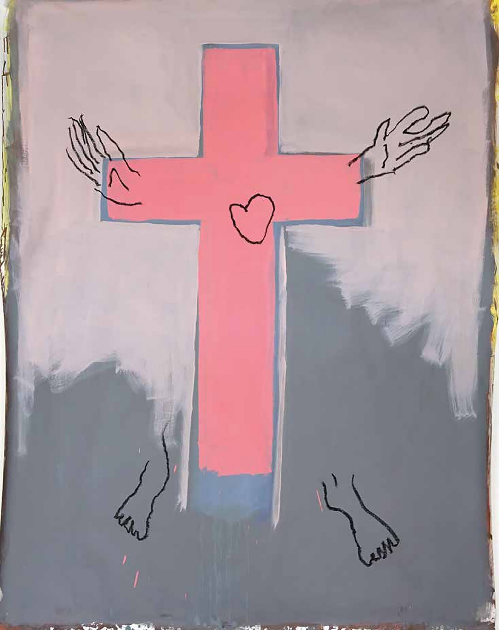 Guillaume Bruère, 10.03.2017 Acryl und Ölkreide auf Leinwand, Acrylic on canvas 200x150 cm, Courtesy of the Artist